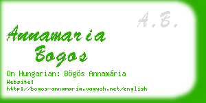 annamaria bogos business card