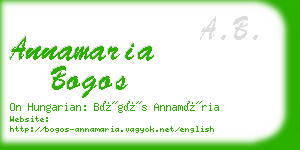 annamaria bogos business card